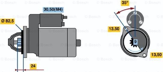 BOSCH 0 001 366 005 - Стартер autozip.com.ua