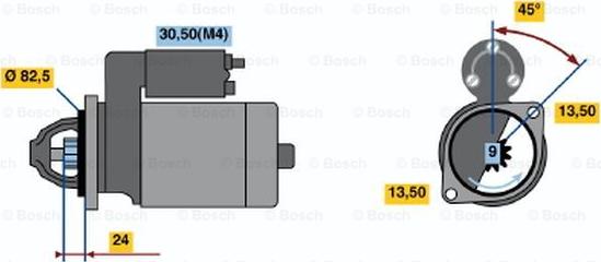 BOSCH 0 001 366 029 - Стартер autozip.com.ua