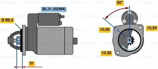 BOSCH 0 001 368 061 - Стартер autozip.com.ua