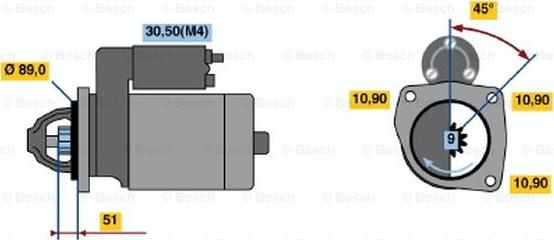 BOSCH 0 001 368 002 - Стартер autozip.com.ua