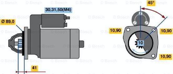 BOSCH 0 001 368 083 - Стартер autozip.com.ua