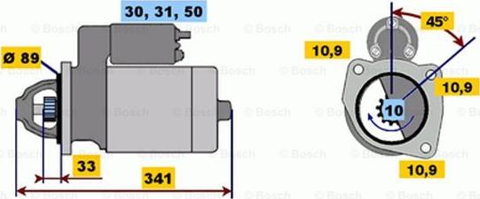 BOSCH 0 001 368 026 - Стартер autozip.com.ua