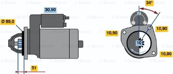 BOSCH 0 001 368 073 - Стартер autozip.com.ua