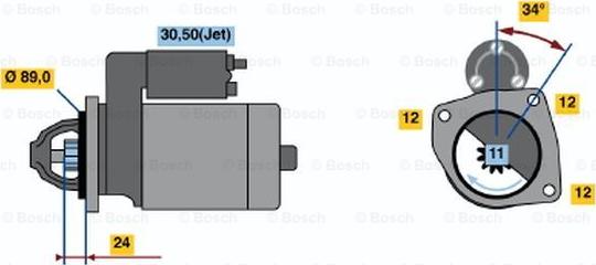 BOSCH 0 001 368 305 - Стартер autozip.com.ua