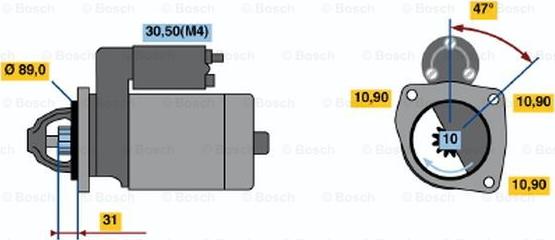 BOSCH 0 001 368 311 - Стартер autozip.com.ua