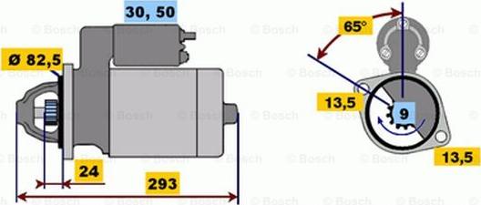 BOSCH 0 001 363 112 - Стартер autozip.com.ua