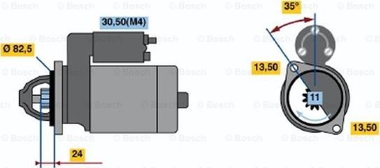 BOSCH 0 001 362 304 - Стартер autozip.com.ua