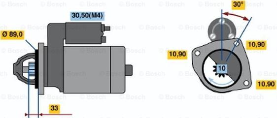 BOSCH 0 001 368 040 - Стартер autozip.com.ua