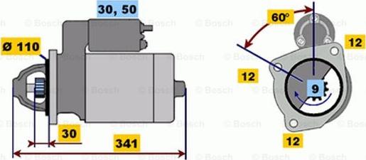 BOSCH 0 001 367 082 - Стартер autozip.com.ua