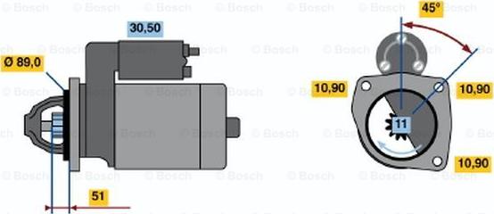 BOSCH 0 986 013 690 - Стартер autozip.com.ua