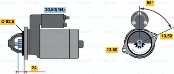 BOSCH 0 001 367 021 - Стартер autozip.com.ua