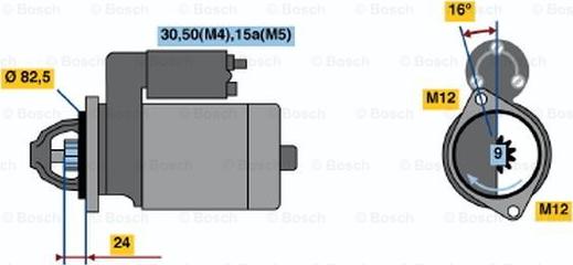 BOSCH 0 001 314 041 - Стартер autozip.com.ua