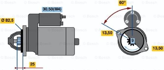 BOSCH 0 001 314 017 - Стартер autozip.com.ua