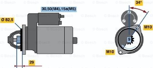 BOSCH 0 001 314 027 - Стартер autozip.com.ua