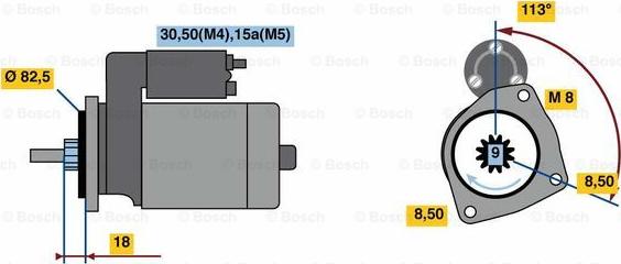 BOSCH 0 001 316 001 - Стартер autozip.com.ua