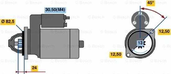 BOSCH 0 001 311 054 - Стартер autozip.com.ua