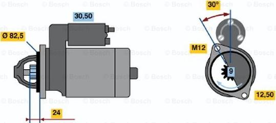 BOSCH 0 001 313 006 - Стартер autozip.com.ua