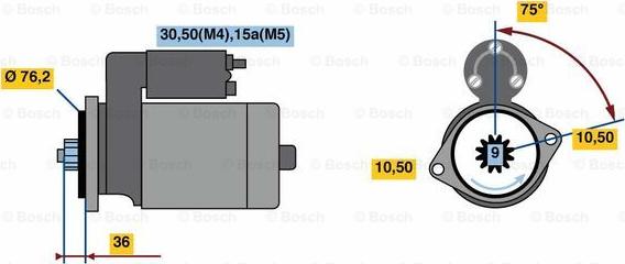 BOSCH 0 001 312 110 - Стартер autozip.com.ua