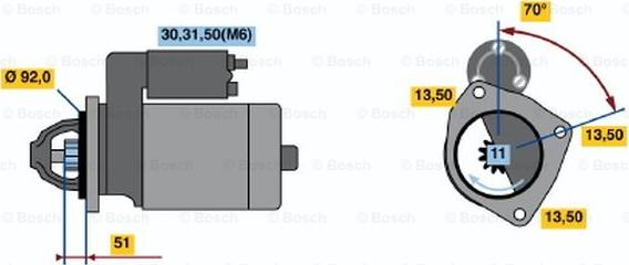 BOSCH 0 001 371 005 - Стартер autozip.com.ua