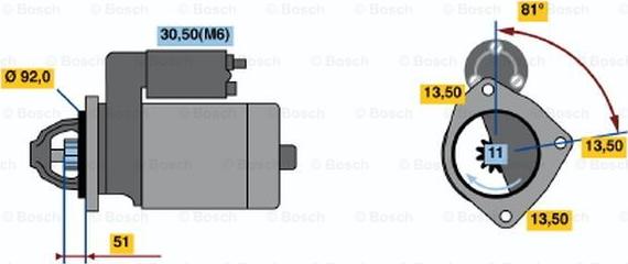 BOSCH 0 001 372 006 - Стартер autozip.com.ua