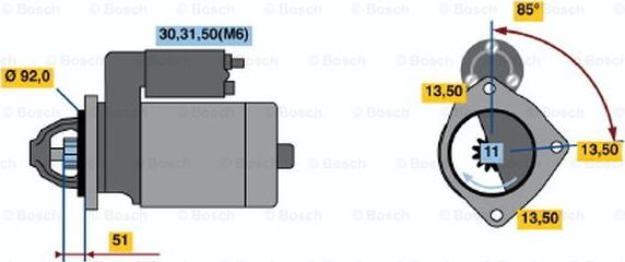 BOSCH 0 001 372 001 - Стартер autozip.com.ua