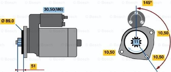 BOSCH 0 001 241 008 - Стартер autozip.com.ua