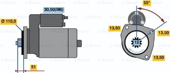 BOSCH 0 001 241 007 - Стартер autozip.com.ua