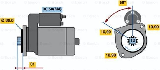 BOSCH 0 001 241 023 - Стартер autozip.com.ua