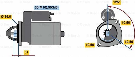 BOSCH 0 001 263 016 - Стартер autozip.com.ua