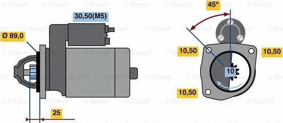 BOSCH 0 001 262 004 - Стартер autozip.com.ua