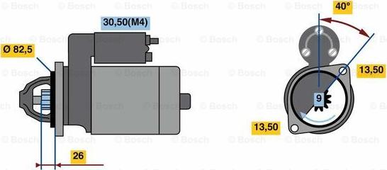 BOSCH 0 001 262 029 - Стартер autozip.com.ua