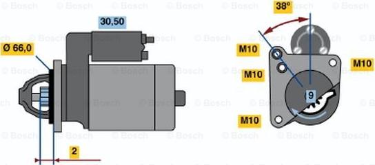 BOSCH 0 001 208 517 - Стартер autozip.com.ua