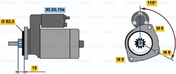 BOSCH 0 001 208 711 - Стартер autozip.com.ua