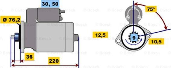 BOSCH 0 001 211 992 - Стартер autozip.com.ua