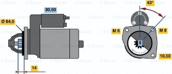 BOSCH 0 001 211 536 - Стартер autozip.com.ua