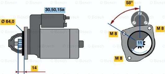 BOSCH 0 001 211 246 - Стартер autozip.com.ua