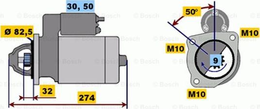 BOSCH 0 001 218 141 - Стартер autozip.com.ua