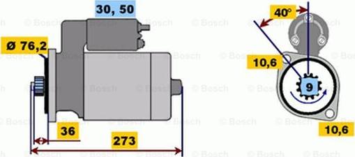 BOSCH 0 001 218 148 - Стартер autozip.com.ua