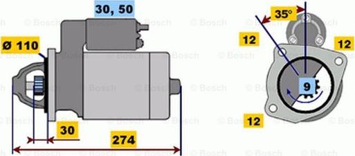 BOSCH 0 001 218 103 - Стартер autozip.com.ua