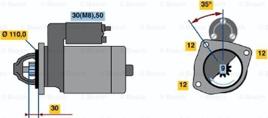 BOSCH 0 001 218 703 - Стартер autozip.com.ua