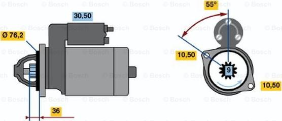 BOSCH 0 001 212 402 - Стартер autozip.com.ua