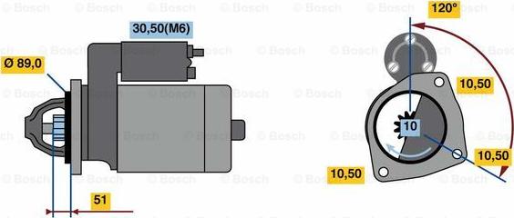 BOSCH 0 001 263 022 - Стартер autozip.com.ua