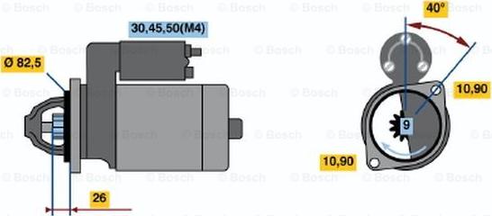 BOSCH 0 001 231 018 - Стартер autozip.com.ua