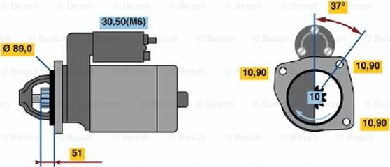 BOSCH 0 001 231 012 - Стартер autozip.com.ua