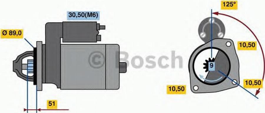 BOSCH 0 001 231 033 - Стартер autozip.com.ua