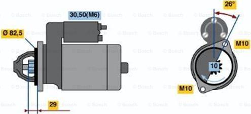 BOSCH 0 001 223 005 - Стартер autozip.com.ua