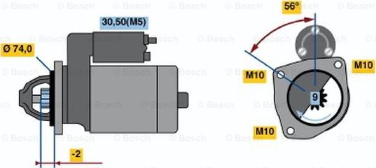 BOSCH 0 001 223 001 - Стартер autozip.com.ua