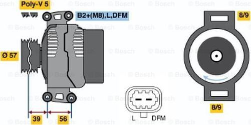 BOSCH 0 124 415 025 - Генератор autozip.com.ua