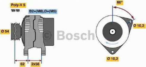 BOSCH 0 124 515 085 - Генератор autozip.com.ua