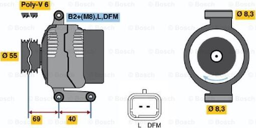 BOSCH 0 124 415 007 - Генератор autozip.com.ua
